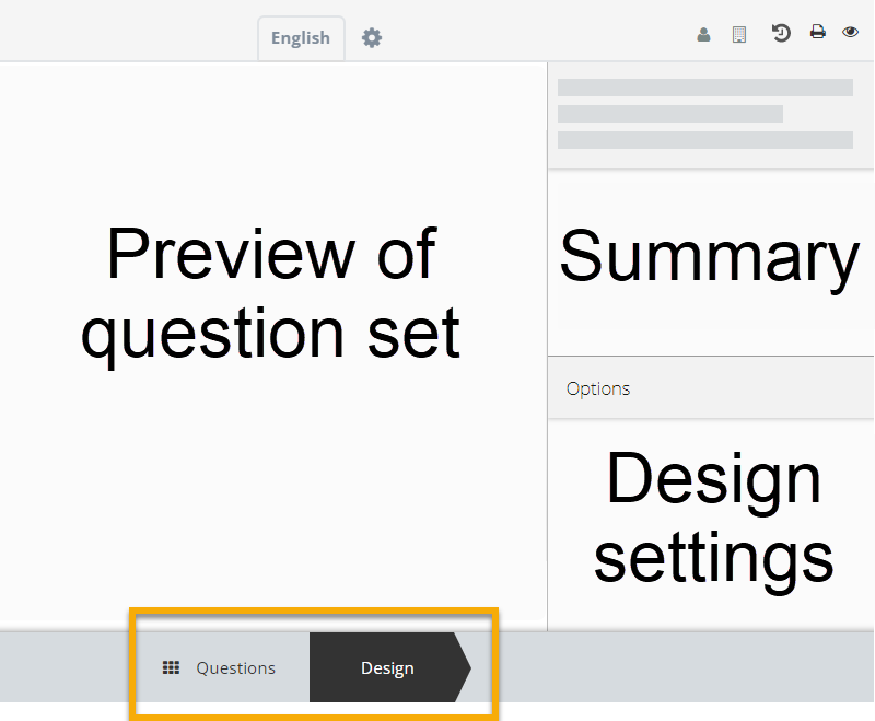 The design tab The design tab